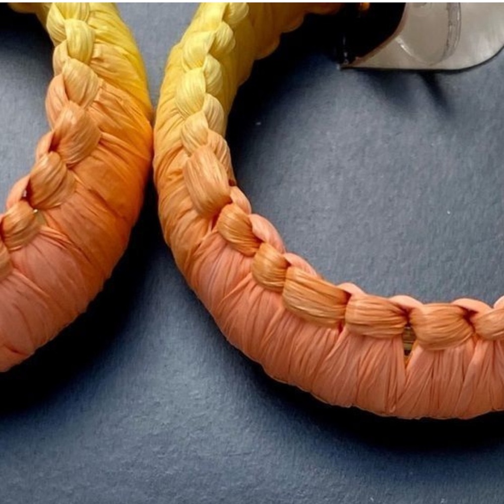 J.Crew Raffia Hoop Earrings - Picture 3 of 4